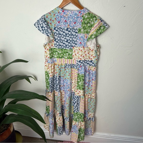 Pretty Persuasions Patchwork Floral Cottagecore Dress Size S - Picture 5 of 6